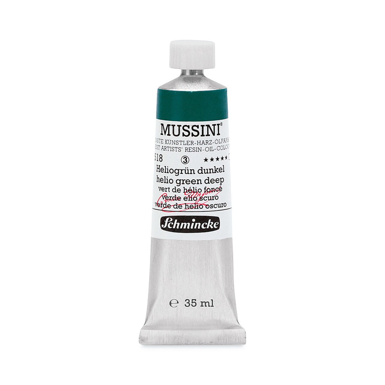 Schmincke Mussini Oil Color - Transparent, Helio Green Deep, 35 ml tube